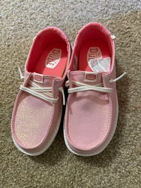 Hey Dude Kids Pink Glitter Slip-On Sneakers